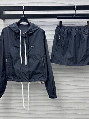 Miu Miu trench coat set, women's skirt Size L